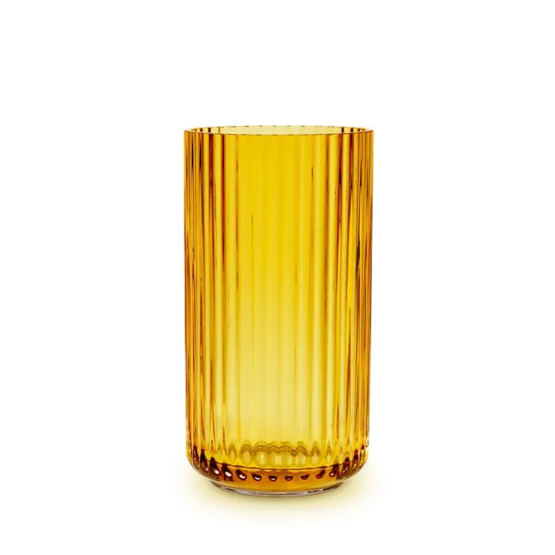 Lyngby Porcelæn vase amber H 15,5 cm