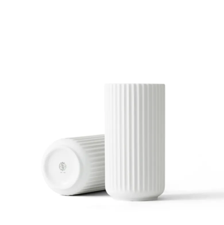 Lyngby porcelæn vase mat hvid 20,5 cm