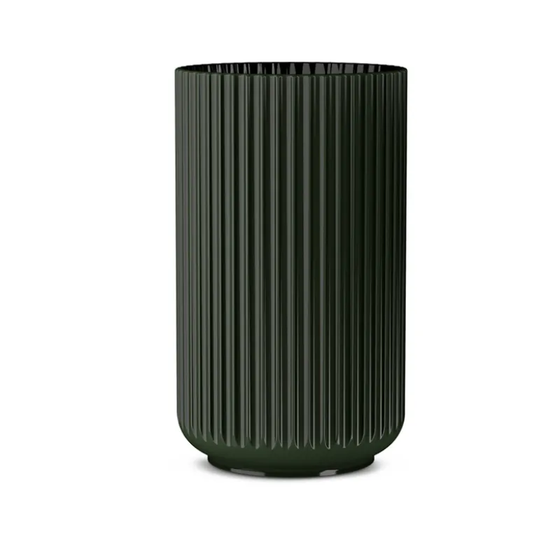 Lyngby porcelæn vase mørk grøn H 31 cm