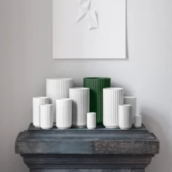 Lyngby porcelæn vase mørk grøn H 31 cm