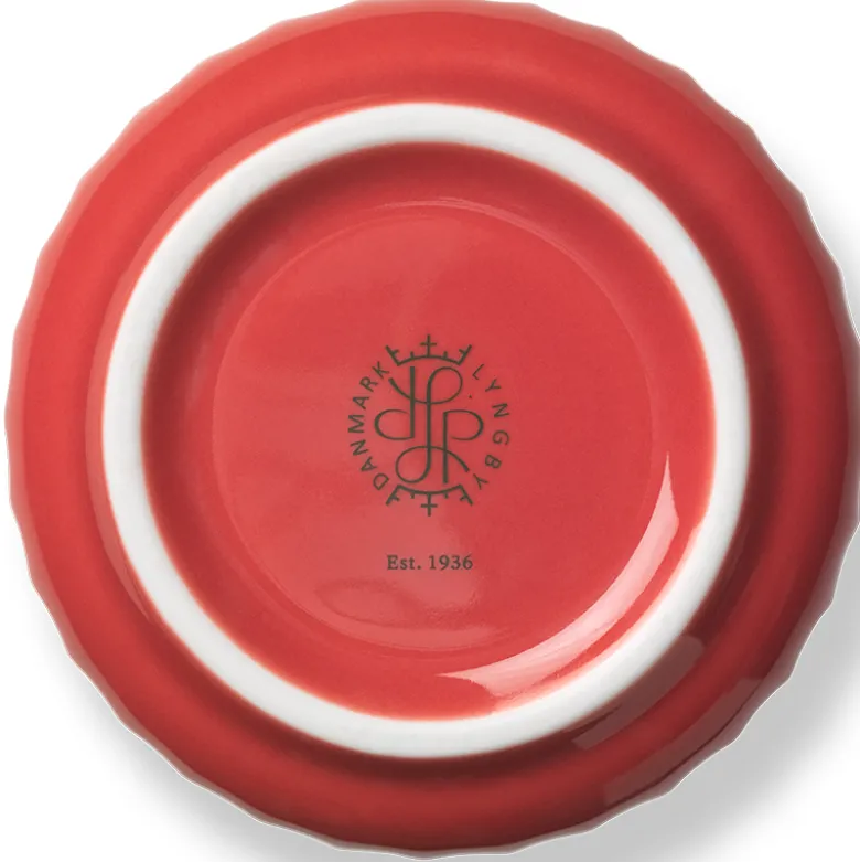Lyngby Porcelæn vase rød H 15,5 cm