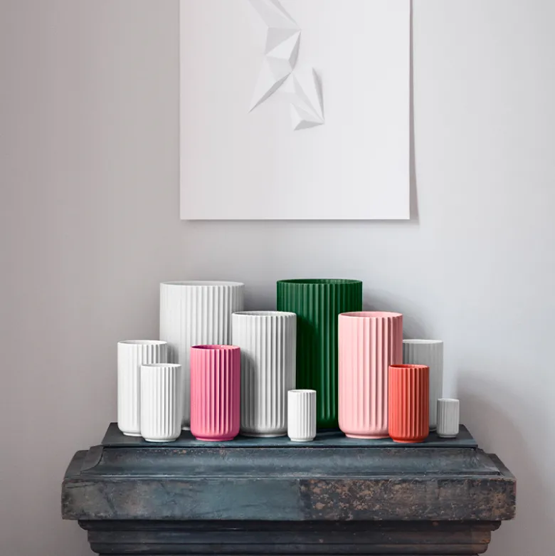 Lyngby Porcelæn vase rosa H 25 cm