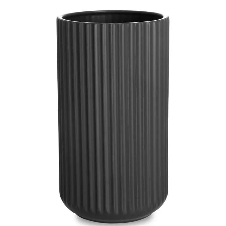 Lyngby vase mat sort H 25 cm