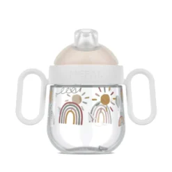 Mepal Mio Sunshine & Rainbow babykrus non drip hvid 200 ml