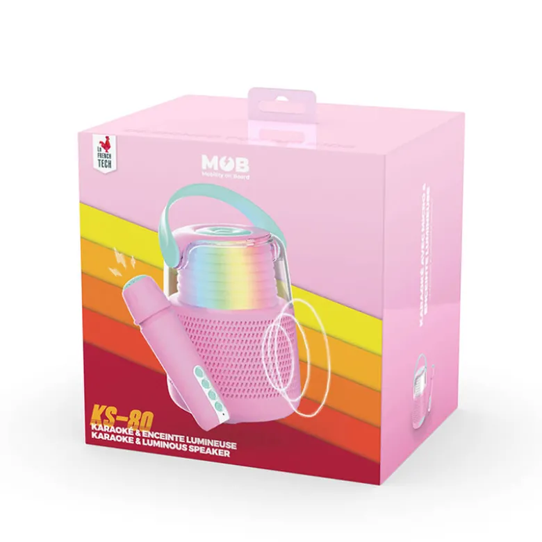Mobility On Board karaoke højtTaler KS-80 LED pink