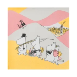 Moomin Arabia Familietid papirserviet lyserød 33x33 cm 20 stk.