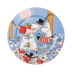 Moomin Arabia Familietid serveringsfad lyseblå Ø 30 cm