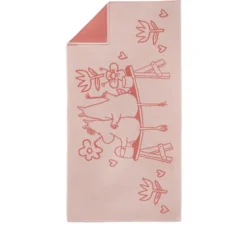Moomin Arabia håndklæde Familietid rosa 70x140 cm