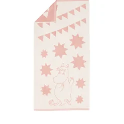 Moomin Arabia håndklæde stjerner pink 70x140 cm