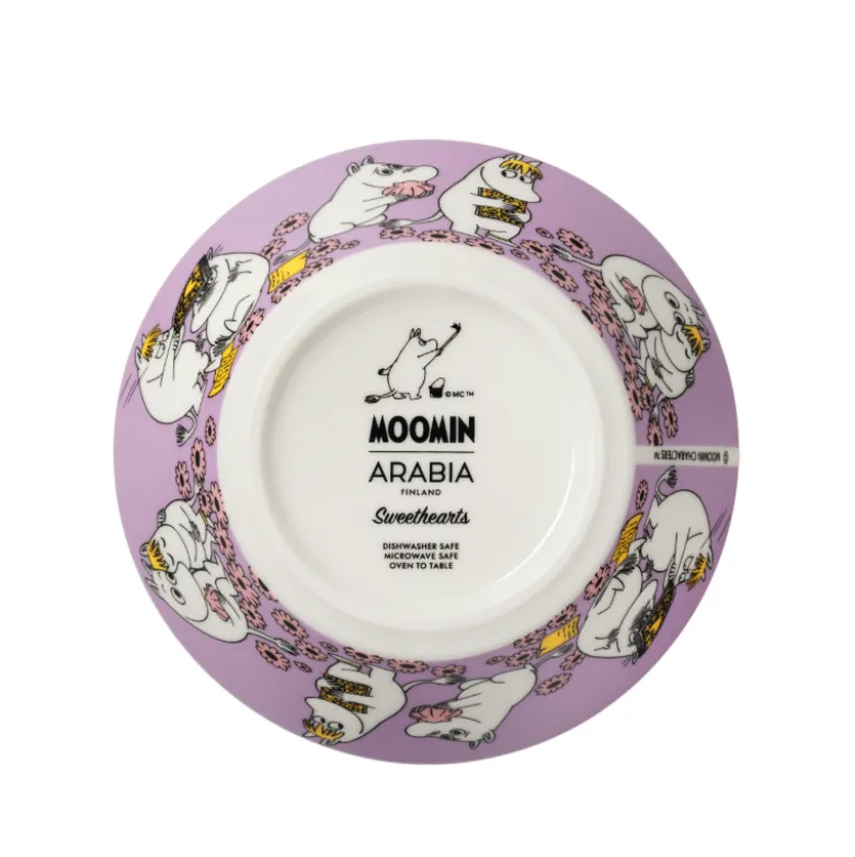 Moomin Arabia Kærester skål lyselilla Ø 15 cm