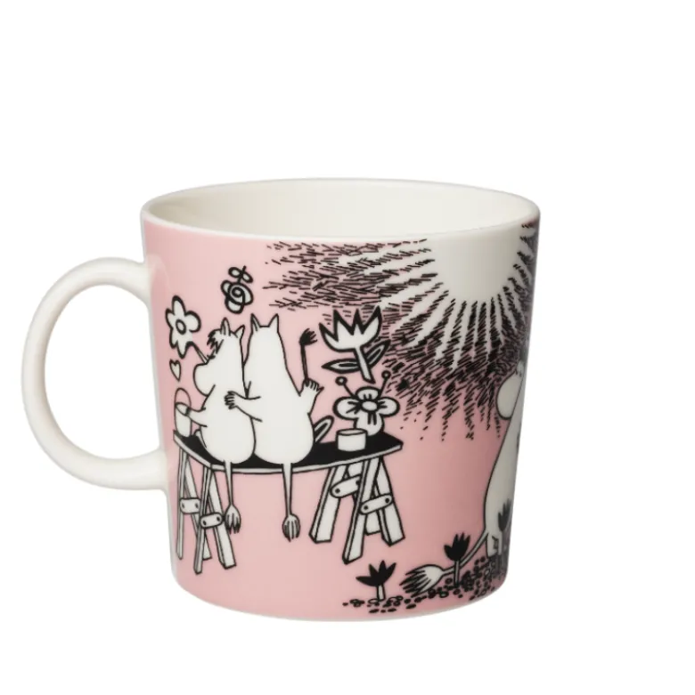 Moomin Arabia Kærlighed krus lyserød 40 cl