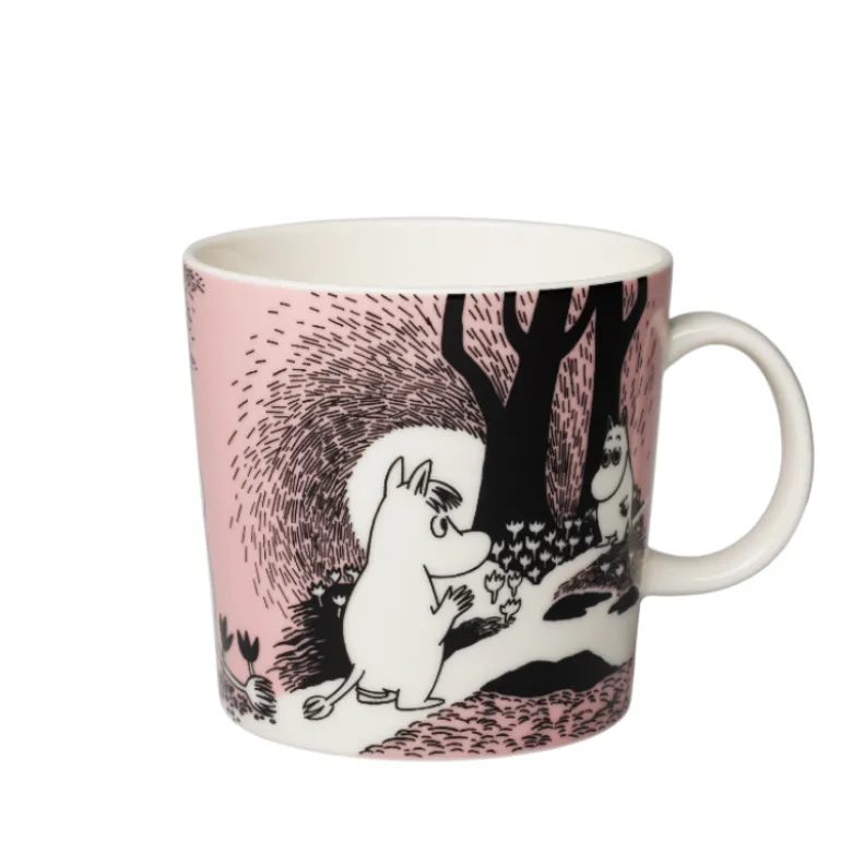 Moomin Arabia Kærlighed krus lyserød 40 cl