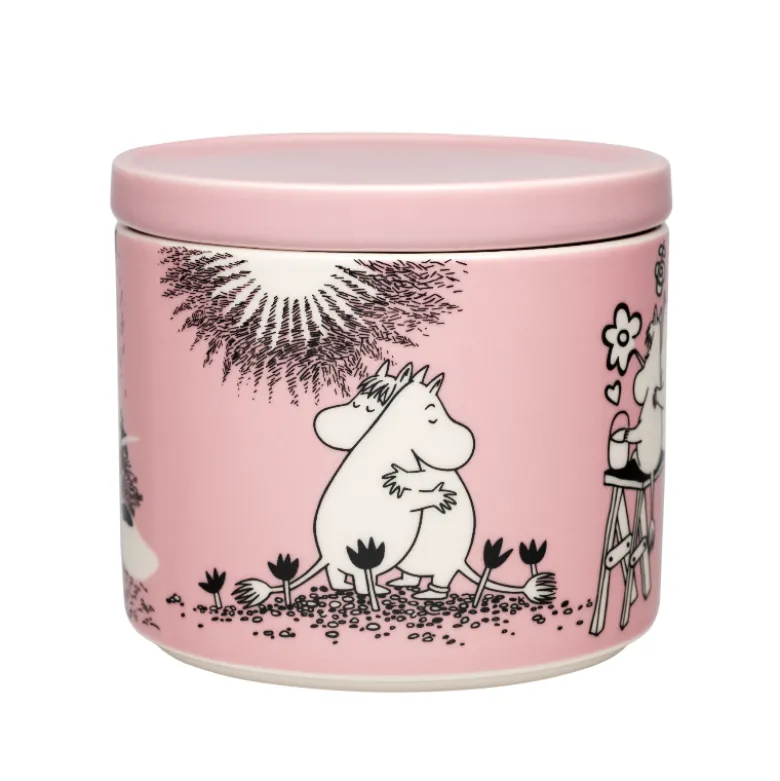 Moomin Arabia Kærlighed 30 års jubilæums krukke lyserød 0,7 liter