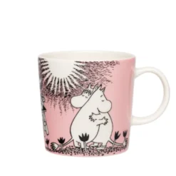 Moomin Arabia Kærlighed 30 års jubilæums krus lyserød 30 cl