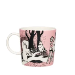 Moomin Arabia Kærlighed 30 års jubilæums krus lyserød 30 cl + gaveæske