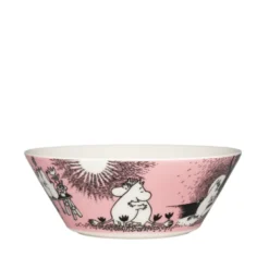 Moomin Arabia Kærlighed 30 års jubilæums skål lyserød Ø 15 cm