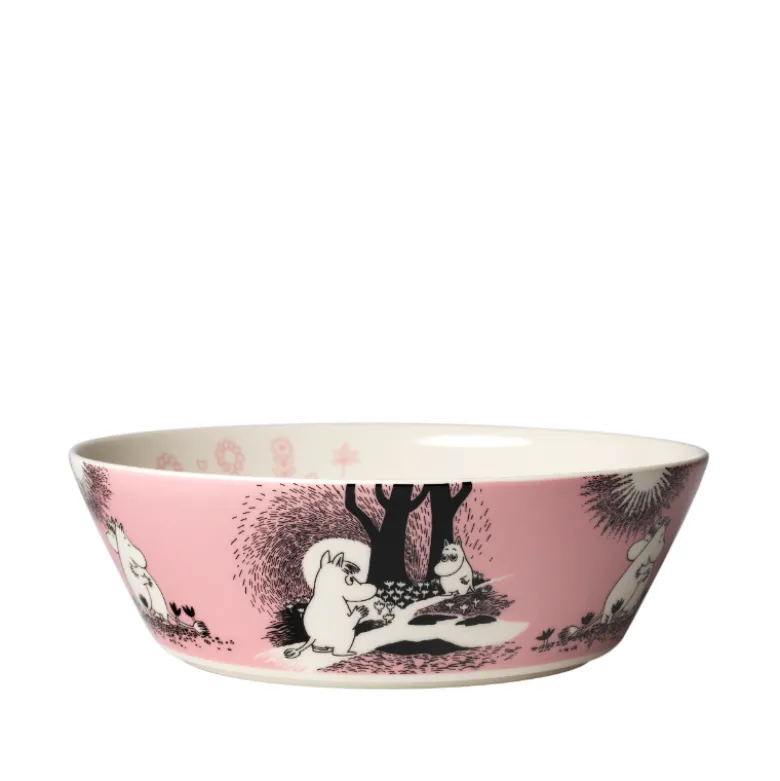 Moomin Arabia Kærlighed 30 års jubilæums fad lyserød Ø 23 cm