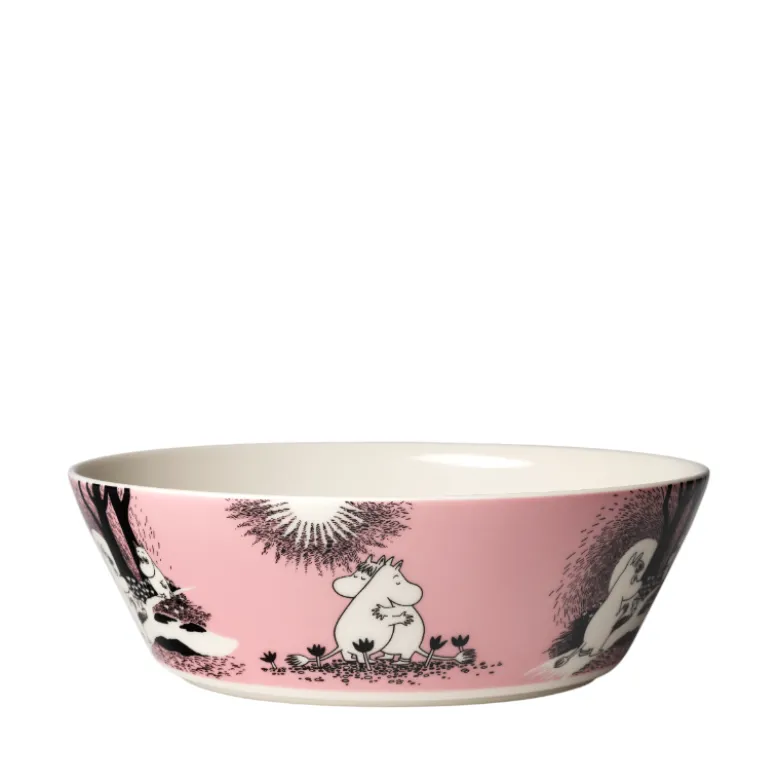 Moomin Arabia Kærlighed 30 års jubilæums fad lyserød Ø 23 cm