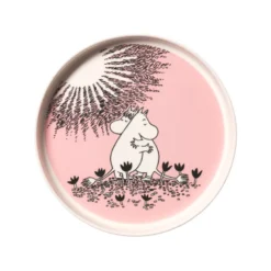 Moomin Arabia Kærlighed 30 års jubilæums fad lyserød Ø 28 cm