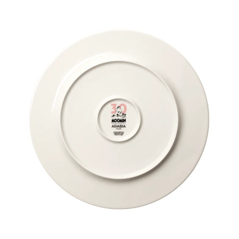 Moomin Arabia Kærlighed 30 års jubilæums serveringsfad lyserød Ø 30 cm