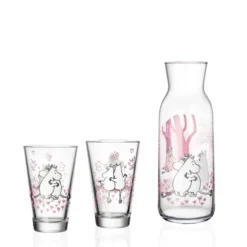 Moomin Arabia Kærlighed 30 års jubilæums glas 30 cl 2 stk.