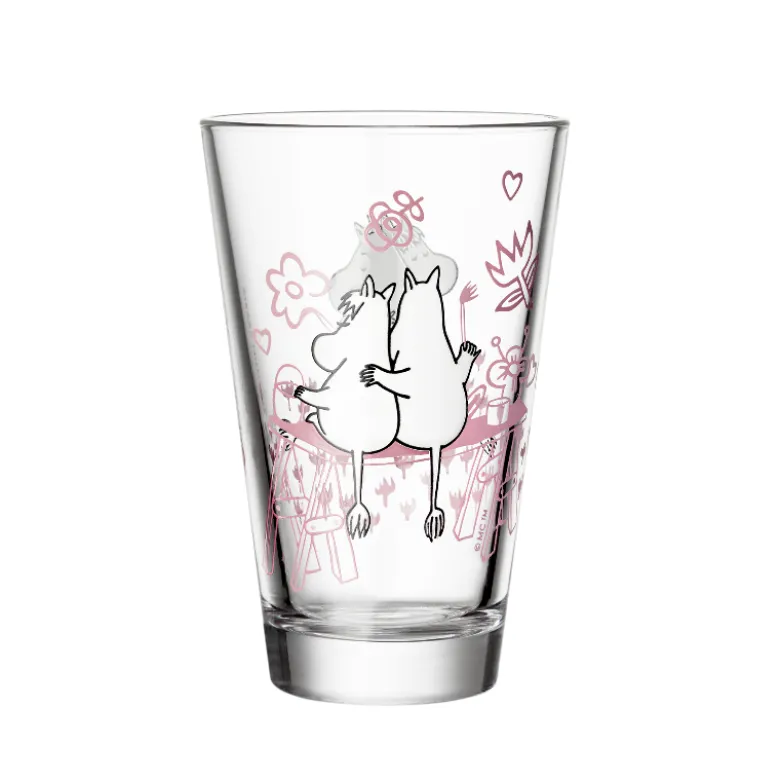 Moomin Arabia Kærlighed 30 års jubilæums glas 30 cl 2 stk.