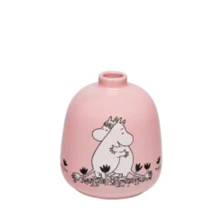 Moomin Arabia Kærlighed 30 års jubilæums vase lyserød 8,3 cm