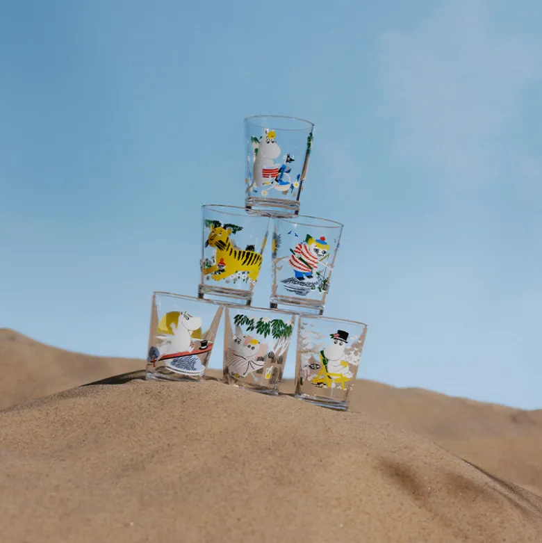 Moomin Arabia Mumi drikkeglas multifarvet 22 cl