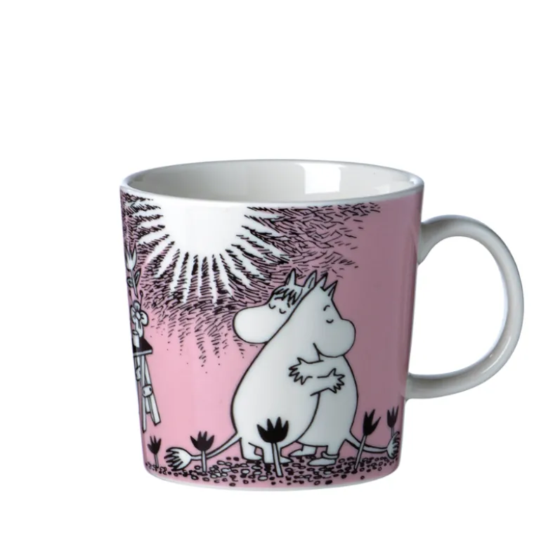 Moomin Arabia Mumitrolden & Snorkfrøkenen krus rosa 30 cl