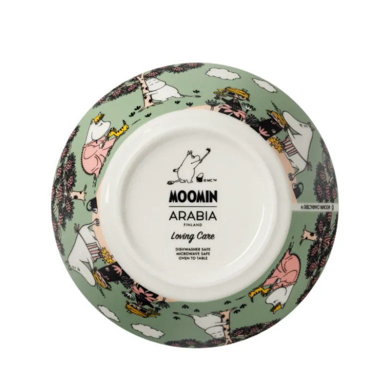 Moomin Arabia Omsorg skål lysegrøn Ø 15 cm