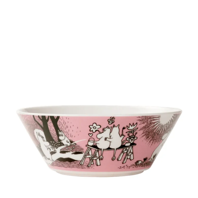 Moomin Arabia skål rosa 15 cm