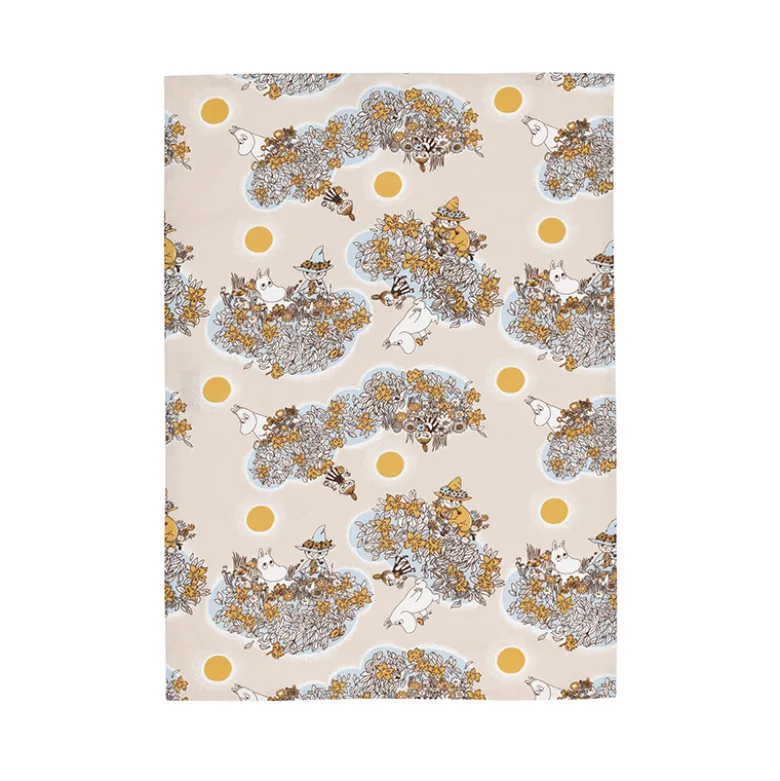 Moomin Arabia Venner for evigt viskestykke beige 70x50 cm