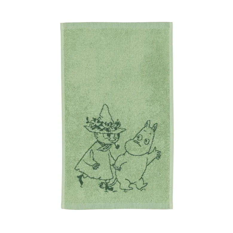 Moomin Arabia Venner for evigt håndklæde grøn 30x50 cm