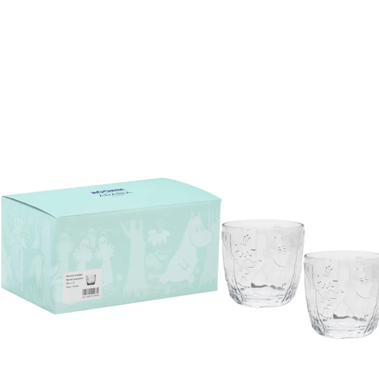 Moomin Iittala drikkeglas klar 28 cl 2 stk.