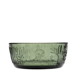 Moomin Iittala glasskål pine green 35 cl