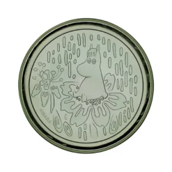 Moomin Iittala glastallerken pine green 17 cm
