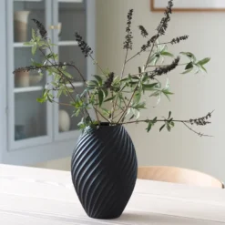 Morsø River vase sort 21 cm