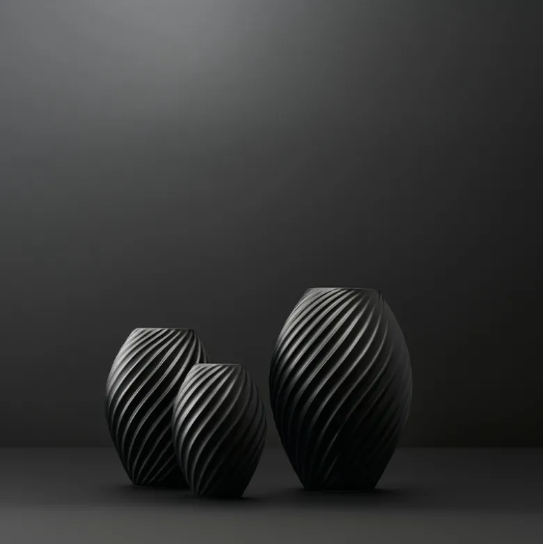 Morsø River vase sort 16 cm