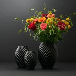 Morsø River vase sort 16 cm