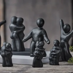 Morsø skulptur støbejern "En mors kærlighed er stor" 2 børn
