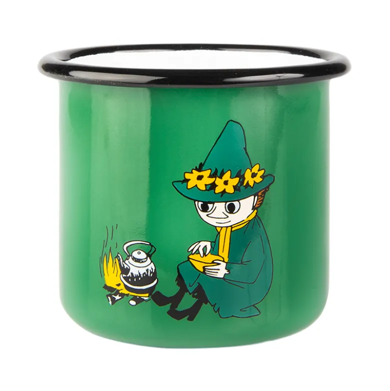 Mumi by Muurla mumirikken emaljekrus grøn 37 cl