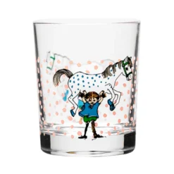 Muurla Pippi/hest drikkeglas klar 20 cl