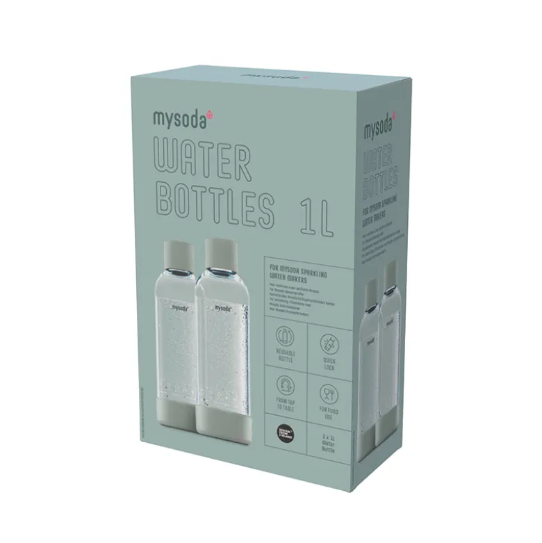 MySoda Woody flaske dueblå 2 stk 1 liter