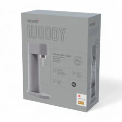 MySoda Woody sodavandsmaskine grå inkl. flaske + kulsyrepatron