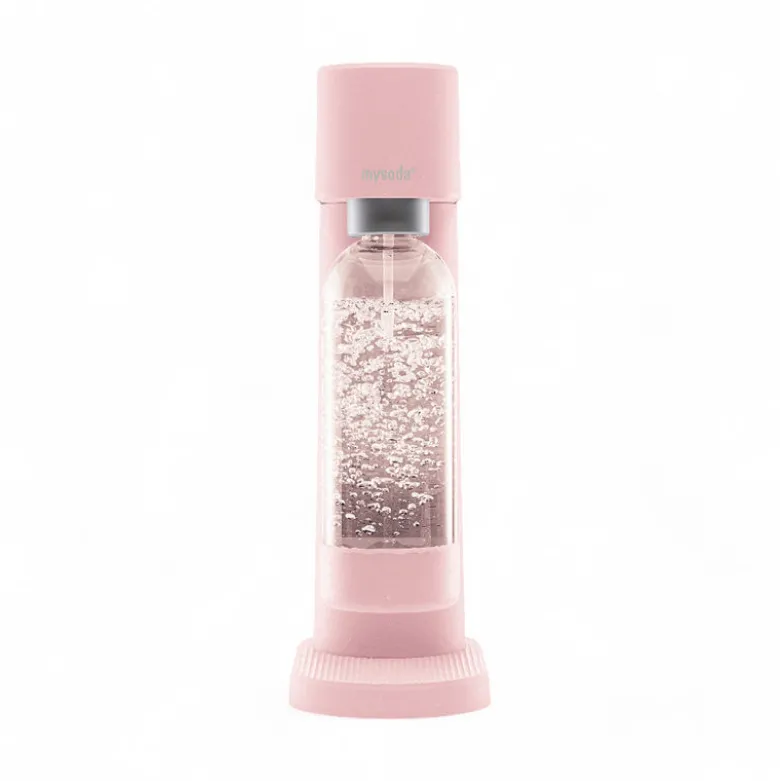 MySoda Woody sodavandsmaskine pink inkl. flaske + kulsyrepatron