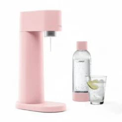 MySoda Woody sodavandsmaskine pink inkl. flaske + kulsyrepatron