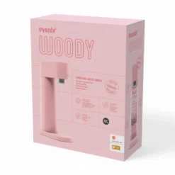 MySoda Woody sodavandsmaskine pink inkl. flaske + kulsyrepatron