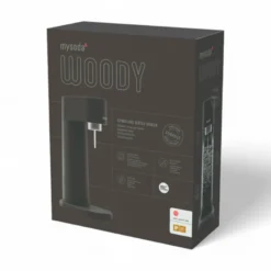 MySoda Woody sodavandsmaskine sort inkl. flaske + kulsyrepatron