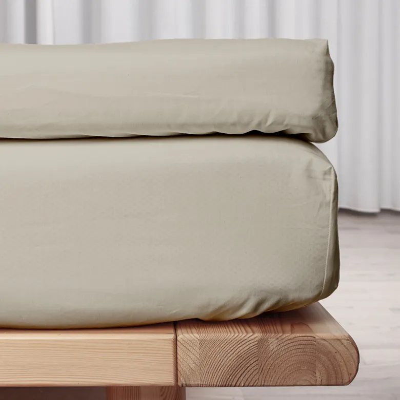 Night & Day kuvertlagen percale sand 160x200 cm