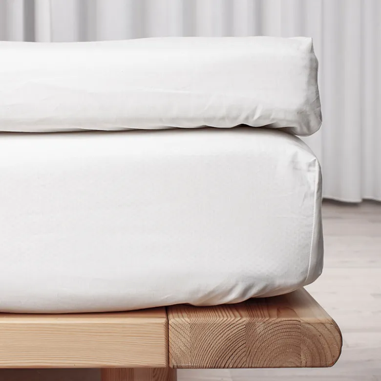 Night & Day Percale kuvertlagen hvid 90x200 xm